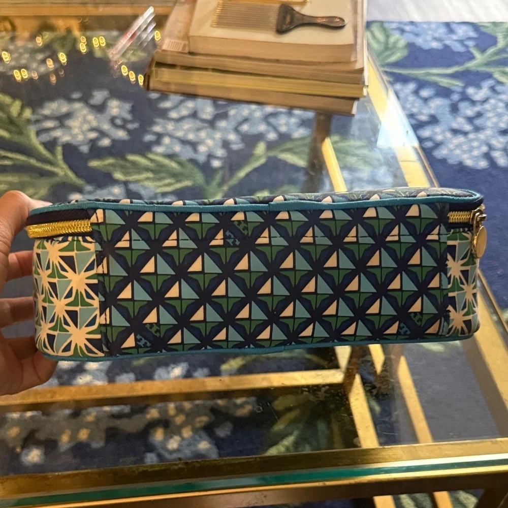 Tory Burch Geometric Blue and Green Women's Bag
